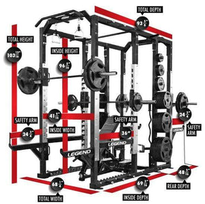 Legend Fitness Pro Series Triple Power Cage Strength and conditioning Legend Fitness 